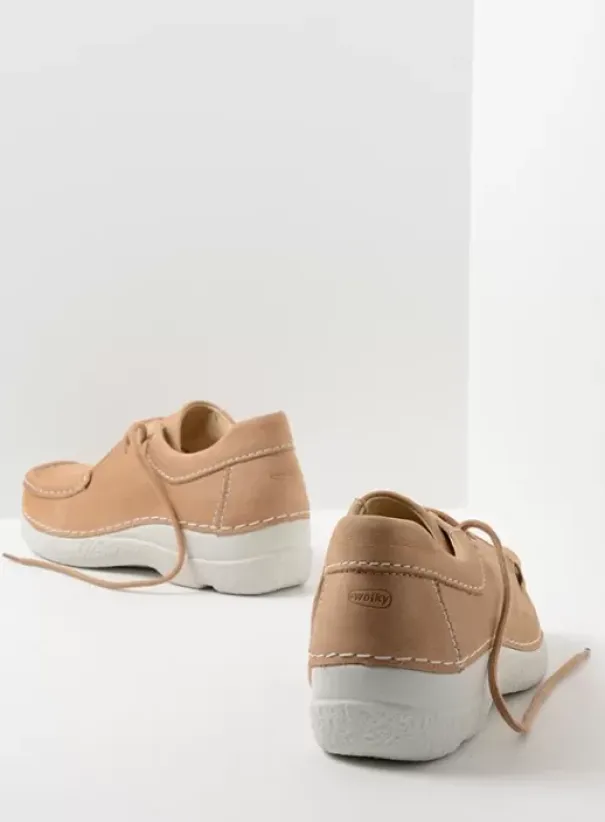 Veterschoenen|Wolky Seamy Shoe beige nubuck