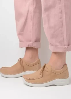 Veterschoenen|Wolky Seamy Shoe beige nubuck