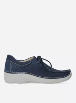 Veterschoenen|Wolky Seamy Shoe denim nubuck