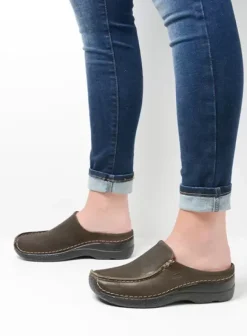 Slippers|Klompen|Wolky Seamy Slide cactus nubuck