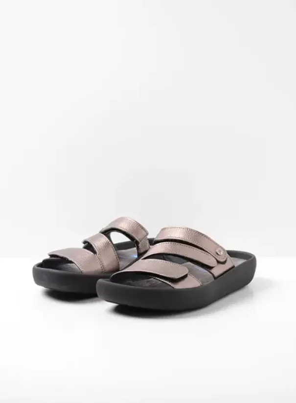 Slippers|Voorjaar/zomer|Wolky Sense brons leer