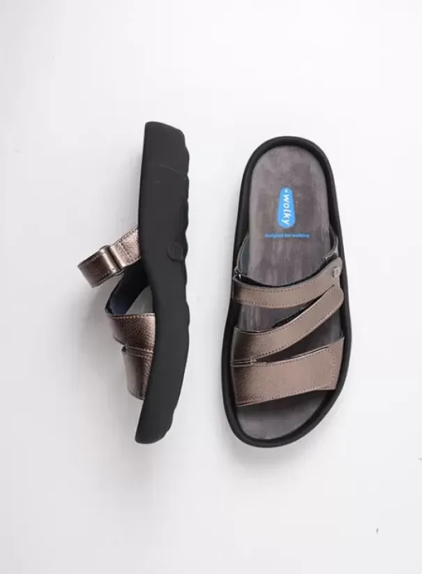 Slippers|Voorjaar/zomer|Wolky Sense brons leer