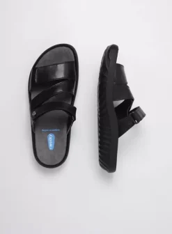Slippers|Wolky Sense zwart leer