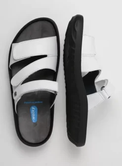 Slippers|Wolky Sense wit leer