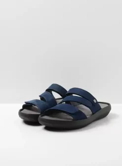 Slippers|Wolky Sense blauw nubuck