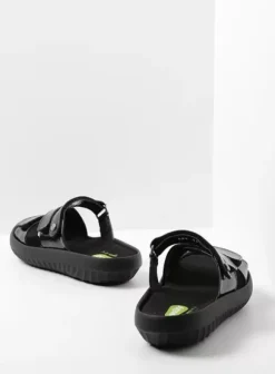 Slippers|Wolky Sense Vegan zwart vegan lak