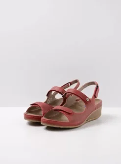 Sandalen|Wolky Shallow rood leer