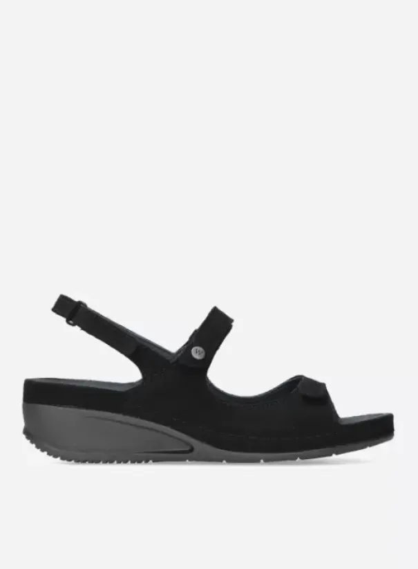 Sandalen|Wolky Shallow zwart nubuck
