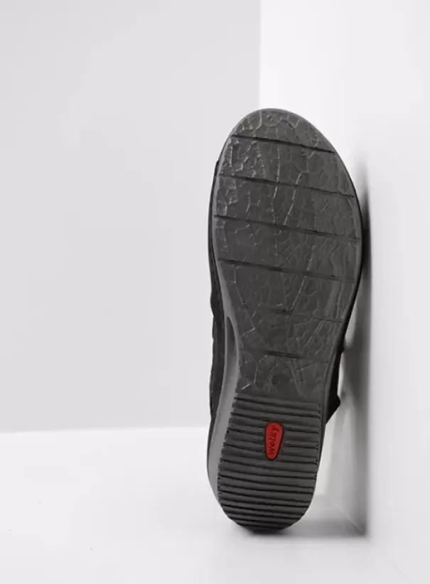 Sandalen|Wolky Shallow zwart nubuck