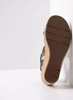 Sandalen|Voorjaar/zomer|Wolky Sisal zwart leer