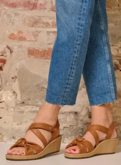 Sandalen|Voorjaar/zomer|Wolky Sisal cognac leer