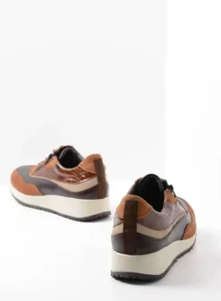 Sneakers|Veterschoenen|Wolky Sprint cognac combi leer