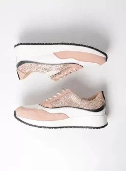 Veterschoenen|Voorjaar/zomer|Wolky Sprint gebroken wit/nude combi leer