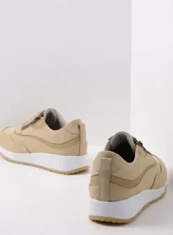 Sneakers|Veterschoenen|Wolky Sprint beige nubuck