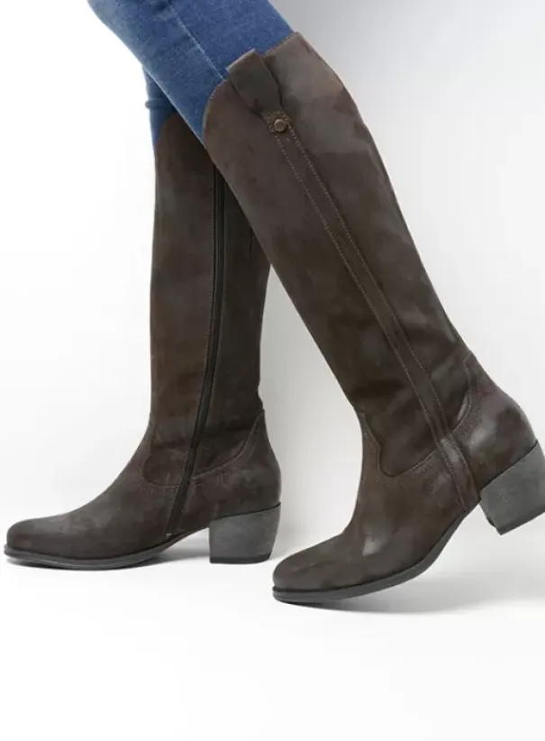 Laarzen|Wolky Sundown donkerbruin suede