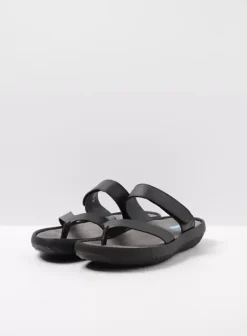 Slippers|Wolky Tahiti zwart leer
