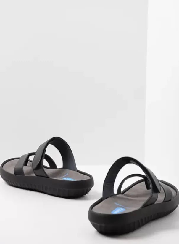 Slippers|Wolky Tahiti zwart leer