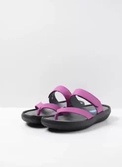 Slippers|Voorjaar/zomer|Wolky Tahiti fuchsia leer