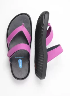 Slippers|Voorjaar/zomer|Wolky Tahiti fuchsia leer