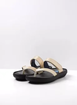 Slippers|Voorjaar/zomer|Wolky Tahiti goud leer