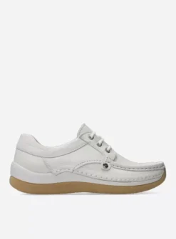 Sneakers|Veterschoenen|Wolky Taranta creme wit leer