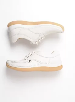 Sneakers|Veterschoenen|Wolky Taranta creme wit leer