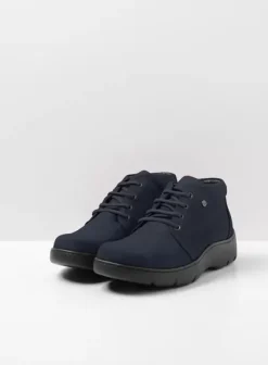 Volle voeten|Veterschoenen|Wolky Tarda XW-WR donkerblauw nubuck