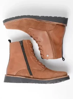 Laarzen|Wolky Wagga Wagga cognac suede