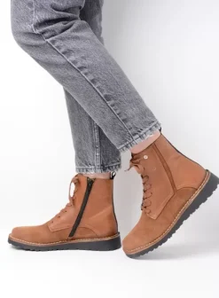 Laarzen|Wolky Wagga Wagga cognac suede
