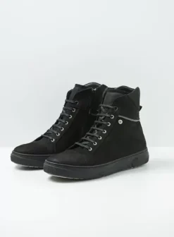 Veterschoenen|Wolky Wheel zwart nubuck