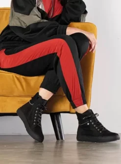 Veterschoenen|Wolky Wheel zwart nubuck