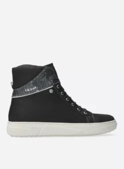 Veterschoenen|Wolky Wheel zwart combi leer