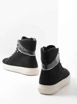 Veterschoenen|Wolky Wheel zwart combi leer