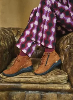 Hielspoor|Wandelschoenen|Wolky Why cognac nubuck