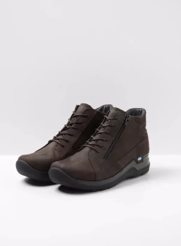 Hielspoor|Wandelschoenen|Wolky Why donkerbruin nubuck