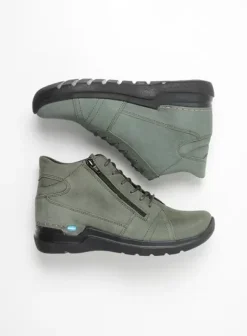 Hielspoor|Wandelschoenen|Wolky Why saliegroen nubuck