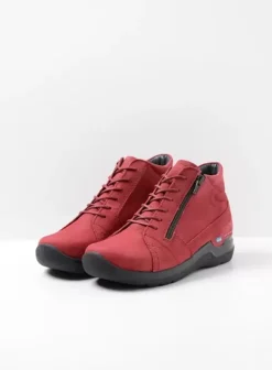 Hielspoor|Wandelschoenen|Wolky Why bordeauxrood nubuck