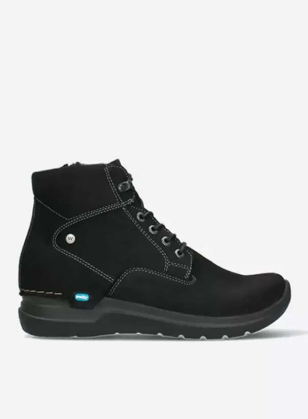 Hielspoor|Wandelschoenen|Wolky Whynot zwart nubuck
