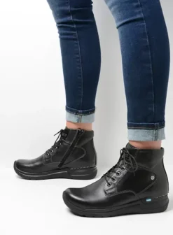 Hallux Valgus|Wandelschoenen|Wolky Whynot HV zwart leer