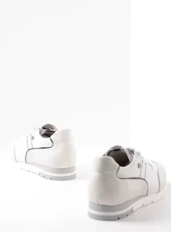 Sneakers|Veterschoenen|Wolky Yell XW wit/blauw leer