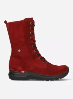 Wandelschoenen|Laarzen|Wolky Zigzag donkerrood suede