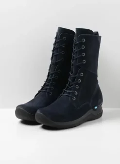 Hielspoor|Wandelschoenen|Wolky Zigzag blauw suede